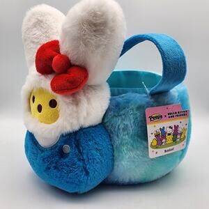 Peeps x Hello Kitty Plush Easter Basket 11" Blue Lined Kawaii Sanrio Kuromi